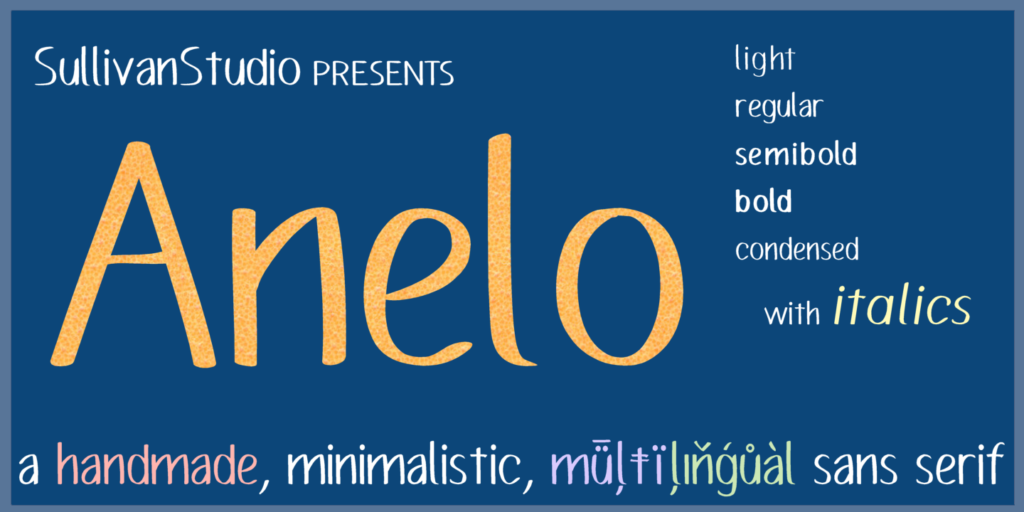 Пример шрифта Anelo #1